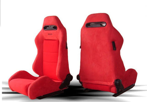 Red Recaro Bucket Seats + Rails